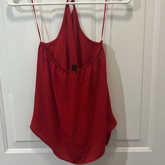 Red halter style cross front top - Picture 2 of 2